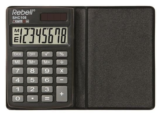 Rebell Žepni kalkulator RE-SHC108 BX - 8 številk, črn