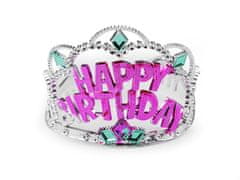 Krona za veseli rojstni dan - srebrno rožnata