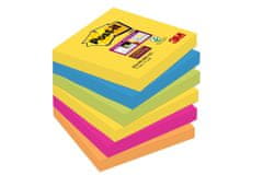 Post-It notes Super Sticky Rio - 7,6 x 7,6 cm, 5 barv, 6 x 90 kosov