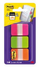 Post-It Zelo močni zavihki, oranžni/zeleni/rožnati