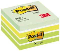 Post-It kocka - 76x76 mm, zeleni odtenki, 450 listov