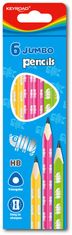 KEYROAD Grafitni svinčnik Neon JUMBO, HB, 6 kosov