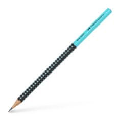 Faber-Castell Grafitni svinčnik Grip Two Tone - brez gume, HB, turkizna/črna, 12 kosov