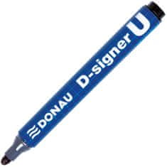 Donau Permanentni marker D-Signer - okrogla konica, 2-4 mm, črna 208483