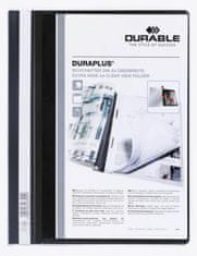 Durable Plastični spenjalnik Trajen - A4, z žepom, črn, 1 kos