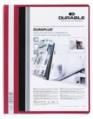 Durable Plastični spenjalnik Trajen - A4, z žepom, rdeč, 1 kos