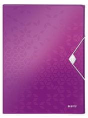 Leitz Škatla za dokumente z gumico WOW - A4, vijolična