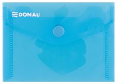 Donau Zložljiva torbica z gumbom - A7, 180 mic, modra, 1 kos