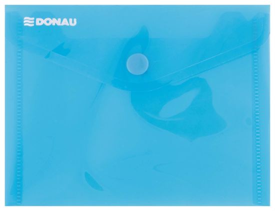 Donau zložljiva torbica z gumbom - A6, 180 mic, modra, 1 kos