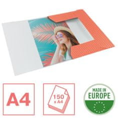 Esselte Deske z hlop. Colour'Breeze, A4, karton, koralna barva