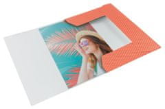 Esselte Deske z hlop. Colour'Breeze, A4, karton, koralna barva