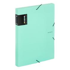 Karton P+P Škatla za dokumente z gumico Pastelini - A4, zelena, 3 cm