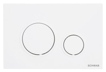 Schwab SCHWAB VELA mat beli upravljalni gumb, dimenzija 247x165 mm