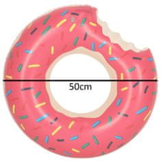 Ikonka Aga Otroški napihljiv obroč Donut 50cm Roza