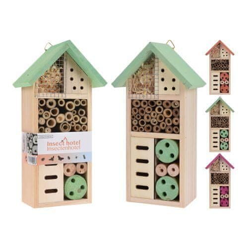 M.A.T Group hotel za žuželke 26x13x8,5cm lesena mešanica barv