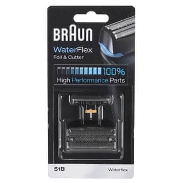 Braun waterflex 51b nadomestna folija in rezalnik za električni brivnik waterflex black