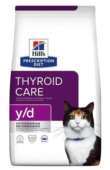 Hill's hill's thyroid care y/d - suha hrana za mačke - 3 kg