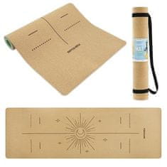 Spokey SAVASANA LUNA Podloga za jogo iz plute, 183 x 61 x 0,4 cm