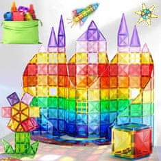 Magnetic Tiles Magnetni sestav za otroke set 120 kosov - Magnetic Tiles