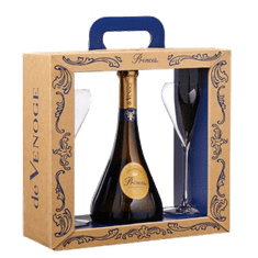 De Venoge Champagne Princes Blanc de blanc GB + 2 kozarca De Venoge