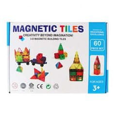 Magnetic Tiles Magnetni sestav za otroke set 60 kosov - Magnetic Tiles