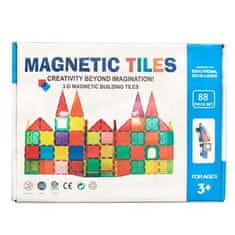 Magnetic Tiles Magnetni sestav za otroke set 88 kosov - Magnetic Tiles