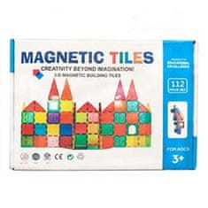 Magnetic Tiles Magnetni sestav za otroke set 112 kosov - Magnetic Tiles