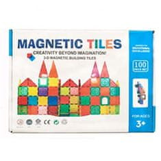 Magnetic Tiles Magnetni sestav za otroke set 100 kosov - Magnetic Tiles