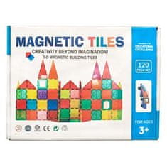 Magnetic Tiles Magnetni sestav za otroke set 120 kosov - Magnetic Tiles