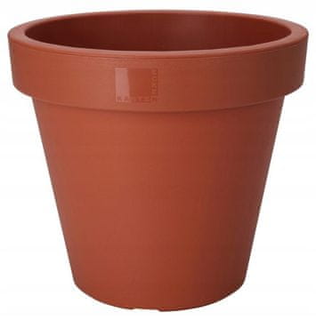 shumee Rjav okrasni plastični cvetlični lonec za rože 35 cm