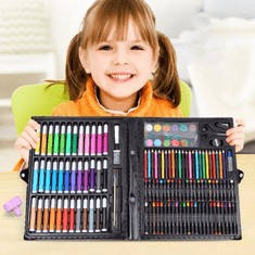 Kinderloom 150-delni pregledni set za risanje za otroke, razvija ustvarjalno rast in organizacijske sposobnosti