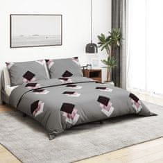 Vidaxl Posteljnina siva 140x200 cm bombaž