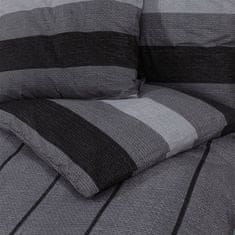 Vidaxl Posteljnina temno sivo 260x220 cm bombaž