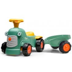 Falk  Traktor Baby Maurice Green Vintage s prikolico od 1 leta