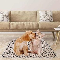 Netscroll Univerzalna podloga za pse ali mačke, podloga za hišne ljubljenčke je idealno ležišče za igranje ali počitek, pralna, mehka, večplastna in vodooporna, 80x90 cm, PuppyMat