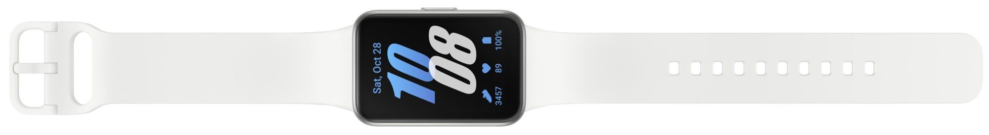 Fitness zapestnica Samsung Galaxy Fit3 AMOLED zaslon zaznavanje padca klic v sili Bluetooth seznanjanje z obvestili telefona merjenje srčnega utripa SpO2 merjenje nasičenosti nadzor z gestami udobna zapestnica športna zapestnica notranji pomnilnik glasba multisport nadzor kamere