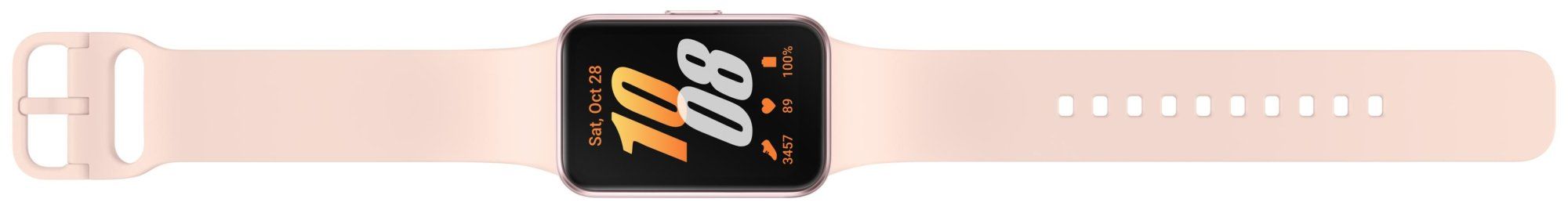 Fitness zapestnica Samsung Galaxy Fit3 AMOLED zaslon zaznavanje padca klic v sili Bluetooth seznanjanje z obvestili telefona merjenje srčnega utripa SpO2 merjenje nasičenosti nadzor z gestami udobna zapestnica športna zapestnica notranji pomnilnik glasba multisport nadzor kamere