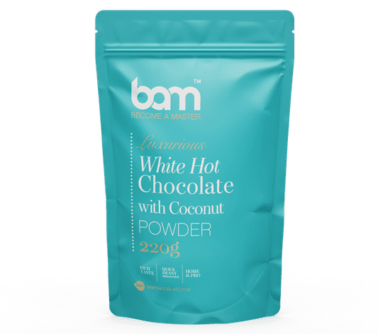 BAM Bela vroča čokolada s kokosom, 220 g
