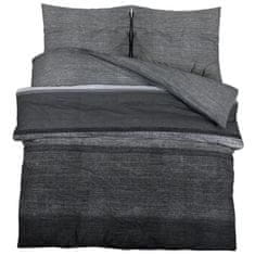 Vidaxl Posteljnina temno sivo 260x220 cm bombaž