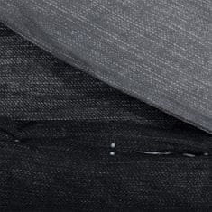 Vidaxl Posteljnina temno sivo 260x220 cm bombaž