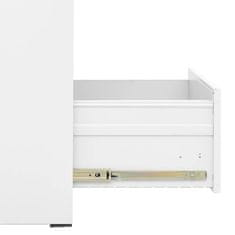 Vidaxl Arhivska omarica bela 46x62x72,5 cm jeklo