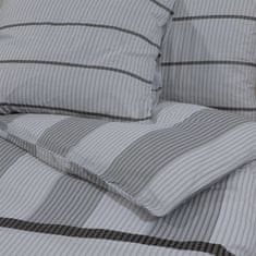 Vidaxl Posteljnina siva 200x220 cm bombaž