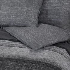 Vidaxl Posteljnina temno sivo 260x220 cm bombaž