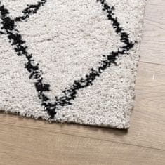 Vidaxl Košata preproga PAMPLONA moderna krem in črna 60x110 cm