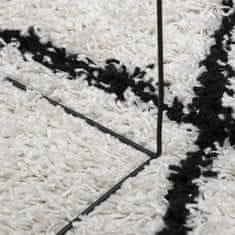 Vidaxl Košata preproga PAMPLONA moderna krem in črna 60x110 cm