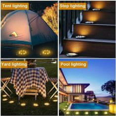 HOME & MARKER® Komplet solarnih svetilk za vrt in teraso, topla bela svetloba (3 kos) | LUMIGARD