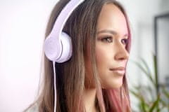 Moye Enyo slušalke z mikrofonom, zložljive, roza