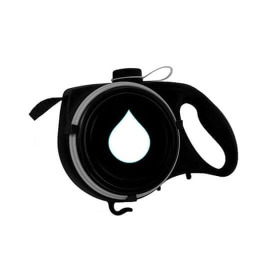 Netscroll 5v1 večnamenski povodec za pse, shramba za vodo in vrečke za odpadke, zložljiva posodica za vodo ali hrano, multifunkcijski pasji povodec, DogLeash