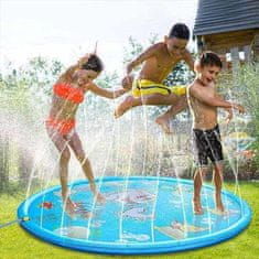 Netscroll Napihljiv bazen z vodno fontano, napihljiva podloga je primerna za otroke in hišne ljubljenčke, odlična ohladitev in igra istočasno, ideja za darilo, uporabna na plaži ali travniku, FunPoolPaw