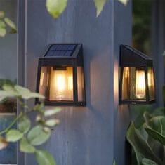 Netscroll 2x solarna LED svetilka s senzorjem gibanja za zunanjo osvetlitev, solarne luči za na steno, estetska in moderna oblika, osvetlitev dvorišča, vrta, vhoda ali garaže, vodoodporna, YardLeds